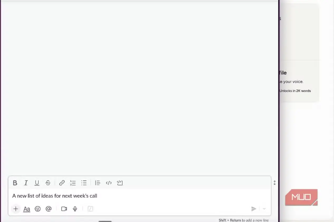 نرمافزار Wispr Flow در حال کار در اسلک