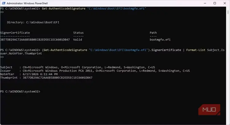 گواهینامهٔ کنونی Microsoft روی رایانه