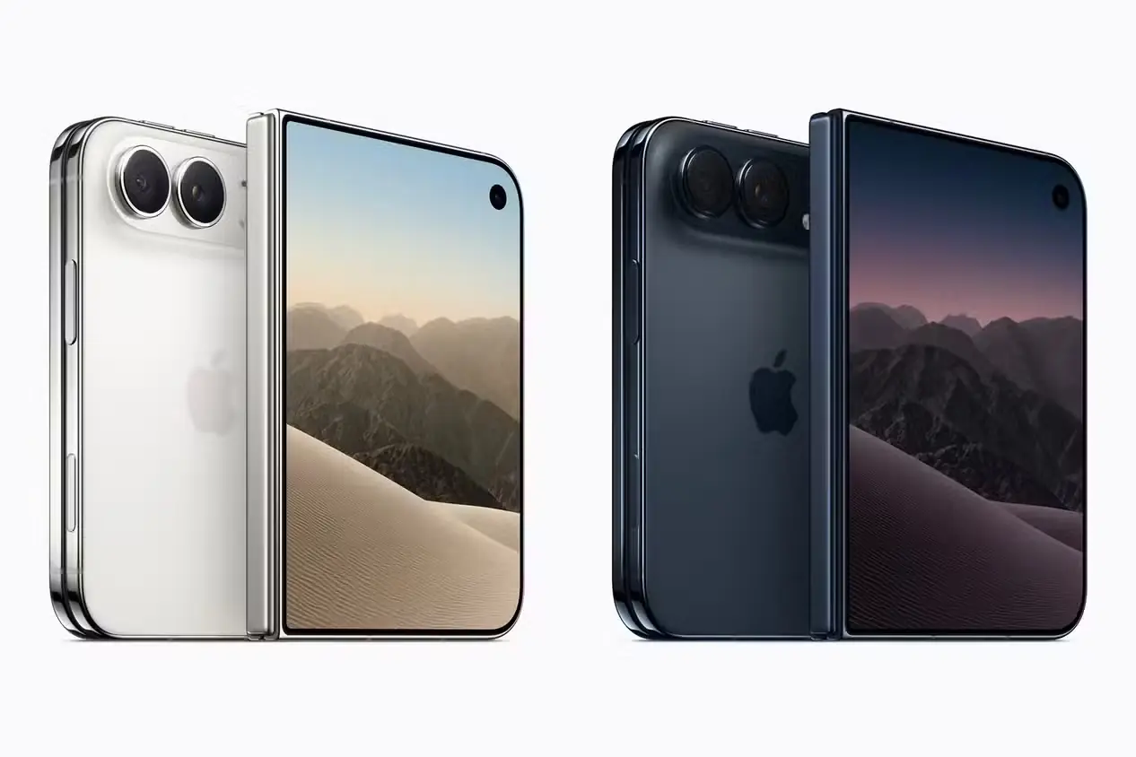 دو گوشی iPhone Duo با رنگهای متفاوت، بسته و کنار هم، با نمای جلو و پشت