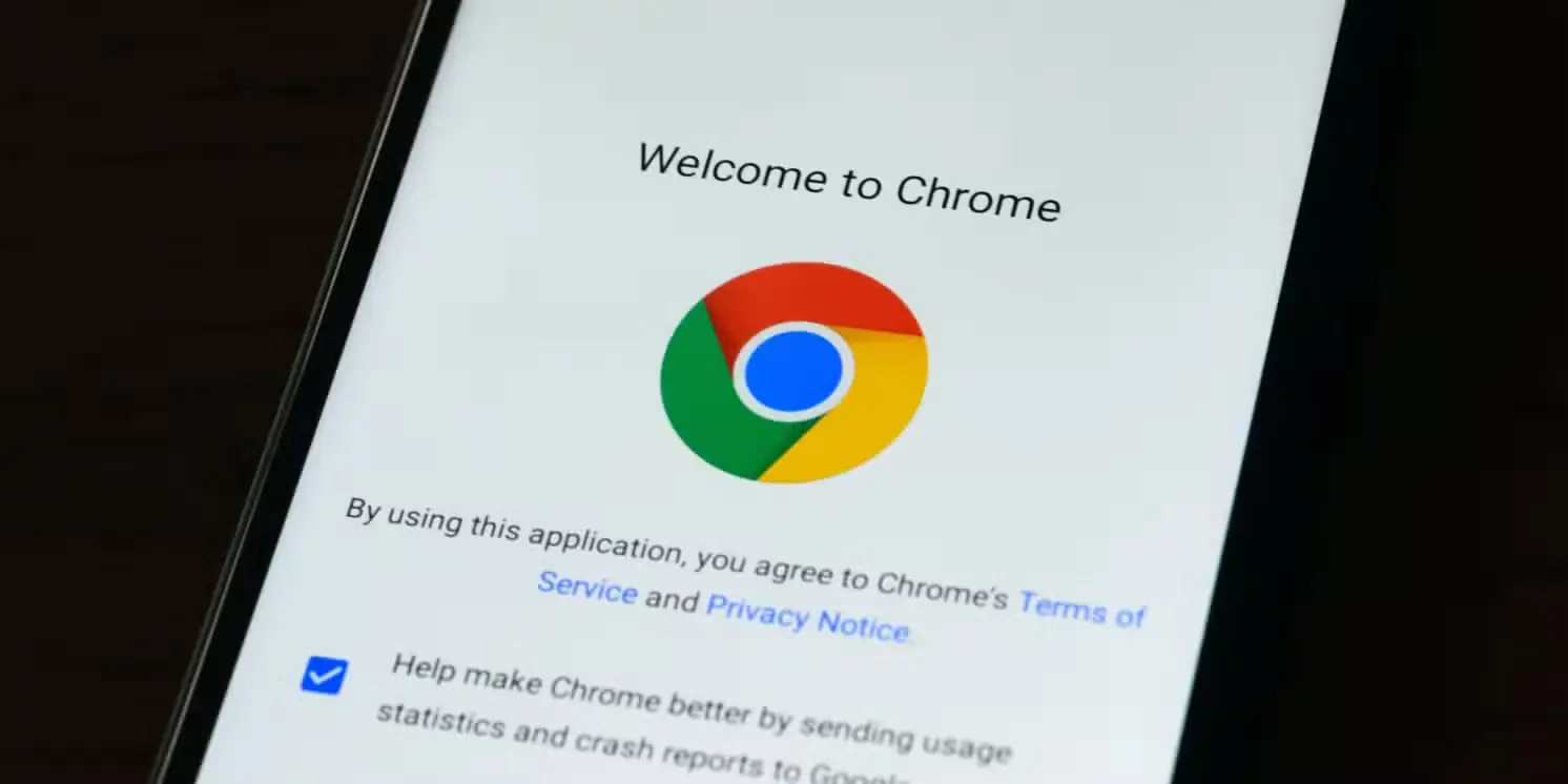 صفحه توافقنامه کاربری Chrome در Android