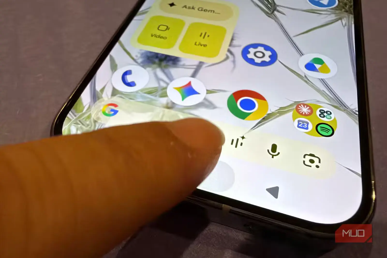 لمس دکمهٔ خانه در پیمایش دکمهای Android