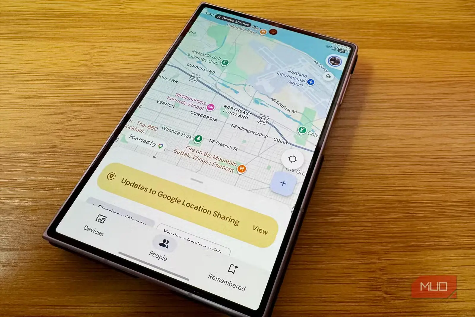 نمای نقشه در Google Find Hub