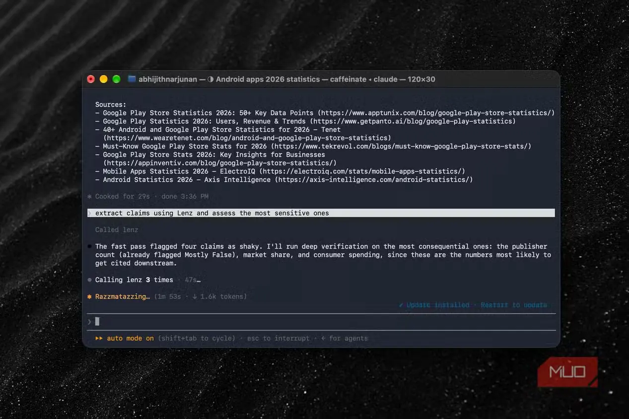 درخواست استخراج و راستیآزمایی ادعاها از Lenz در Claude Code
