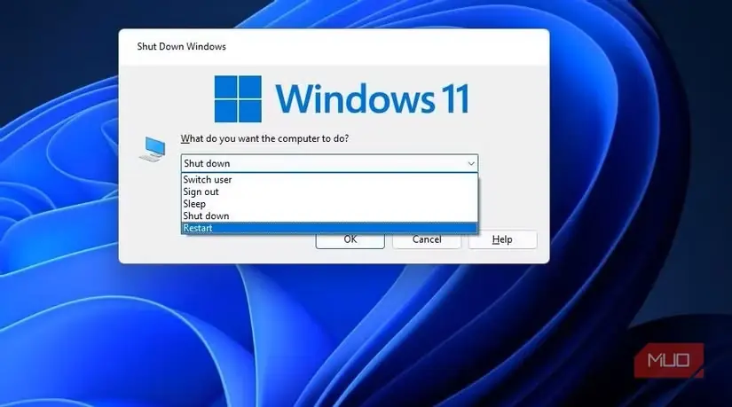 پنجره خاموشکردن Windows