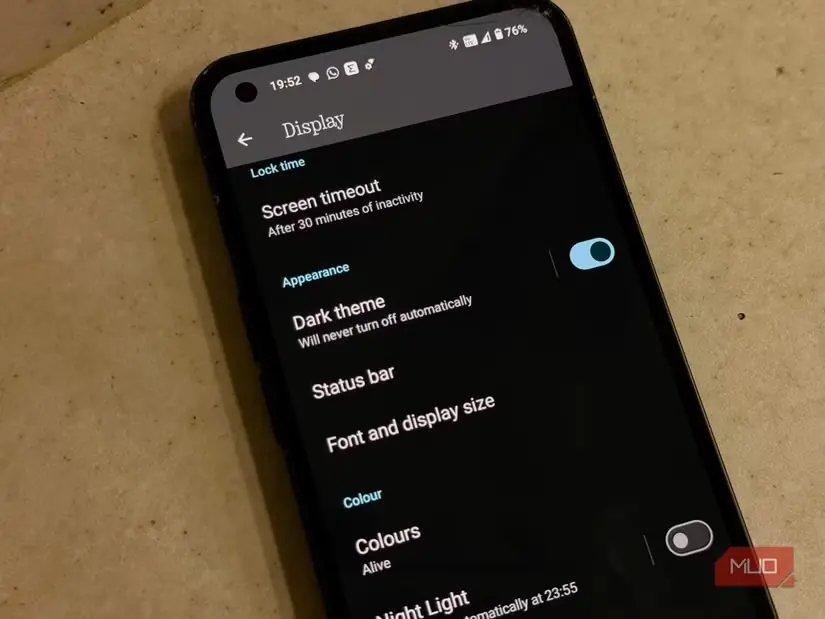 تنظیم حالت تیره در گوشی Android