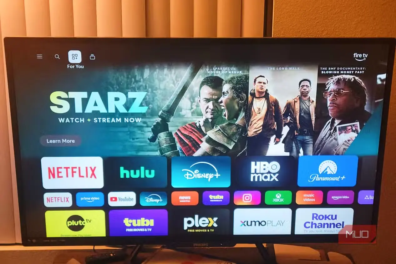 بنر تبلیغاتی Starz در محیط Fire TV
