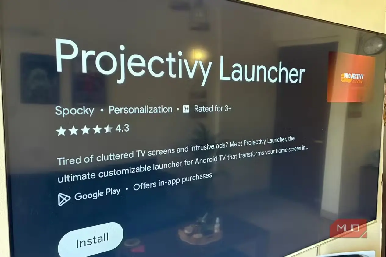 نصب Projectivy Launcher از فروشگاه Google Play