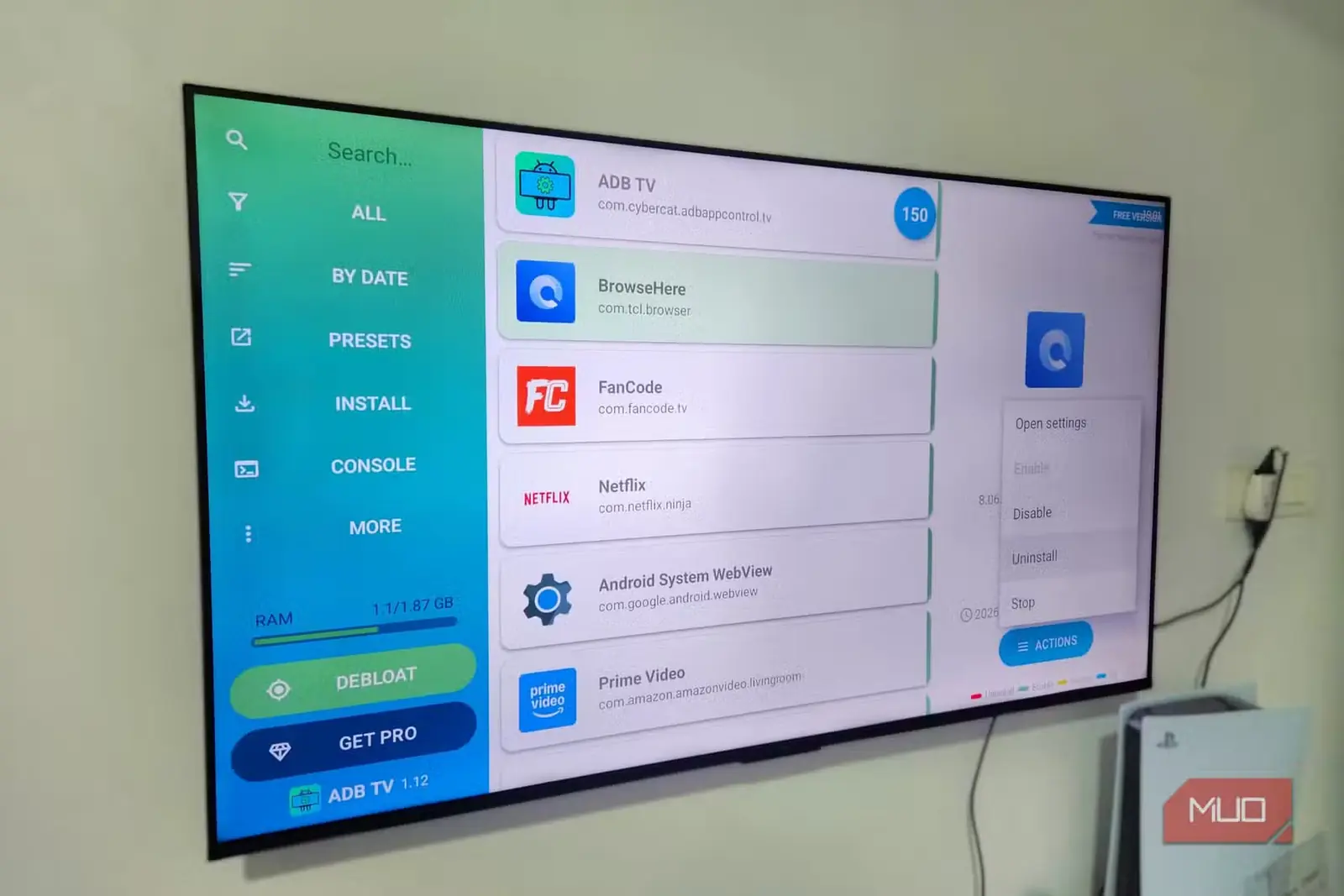 نمایش ADB TV در تلویزیون TCL مجهز به Google TV