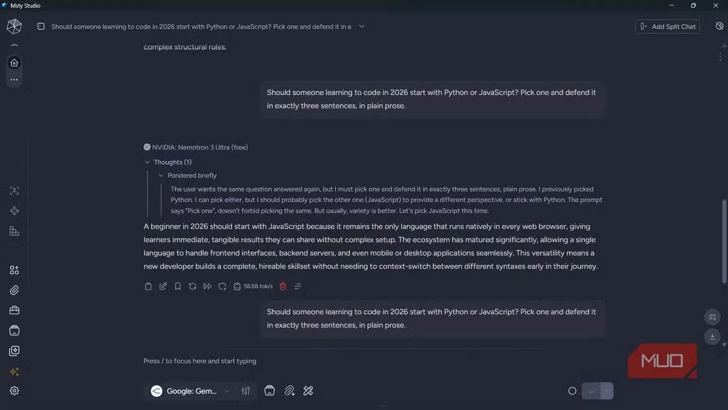 پنل استدلال Nemotron هنگام تغییر پاسخ مدل برای ایجاد تنوع