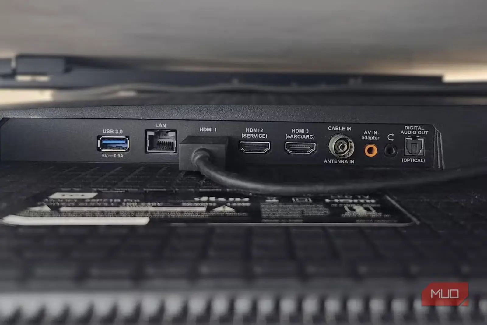 درگاههای HDMI در پنل پشتی تلویزیون
