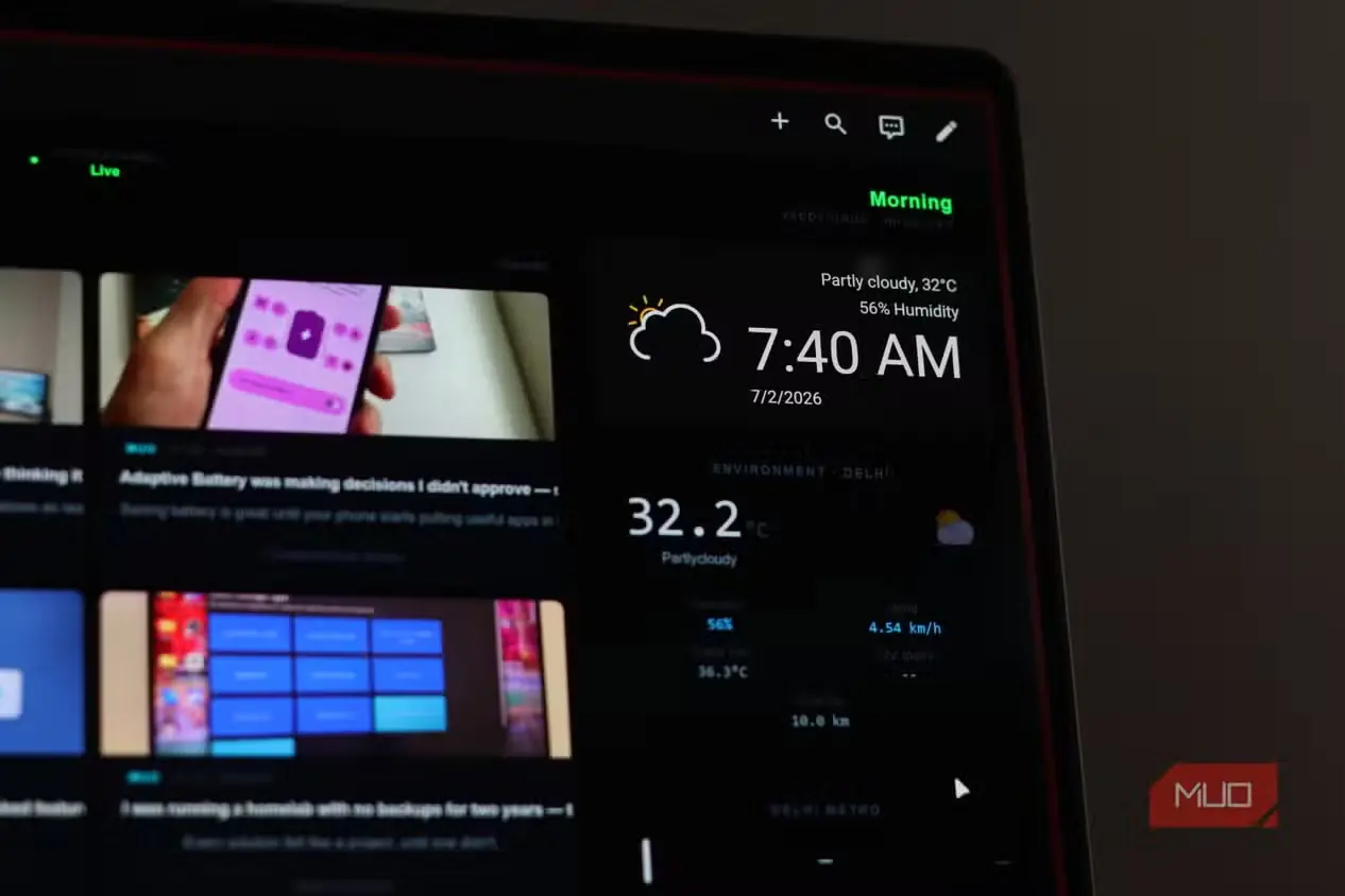 ابزارکهای آبوهوا در پیشخوان Home Assistant