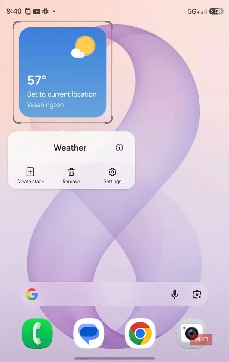 افزودن ویجت آبوهوا