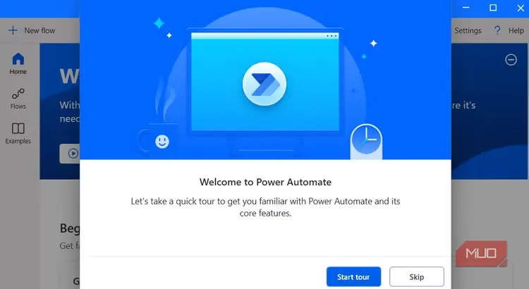 برنامه Power Automate روی رایانه ویندوزی
