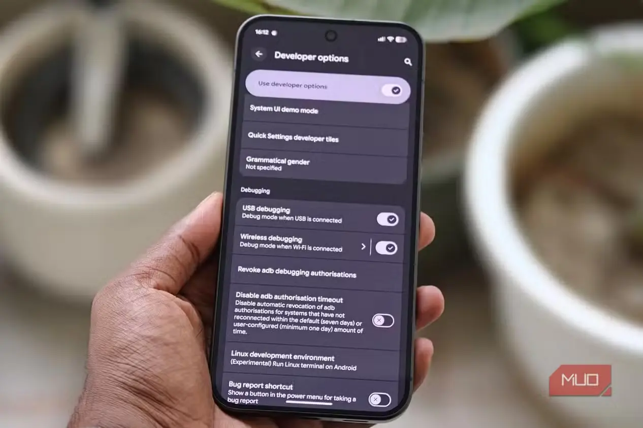 تنظیمات اشکالزدایی بیسیم در Android