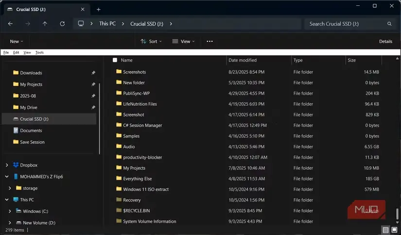 نمایش اندازهٔ پوشهها در ستون File Explorer