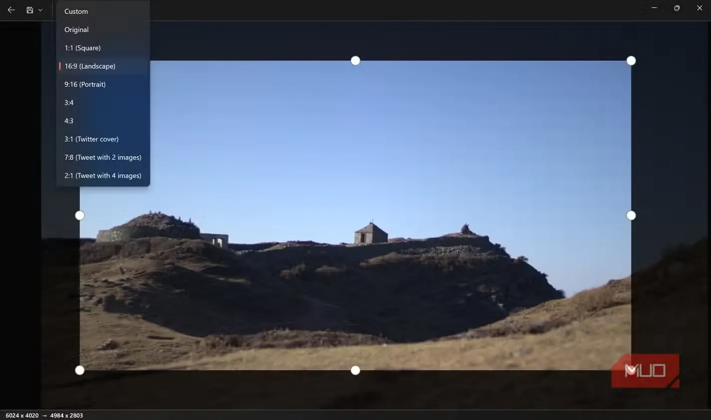 ابزار برش تصویر در Visum Photo Viewer