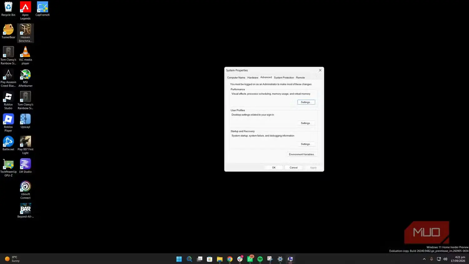 تغییر تنظیمات پویانمایی Windows