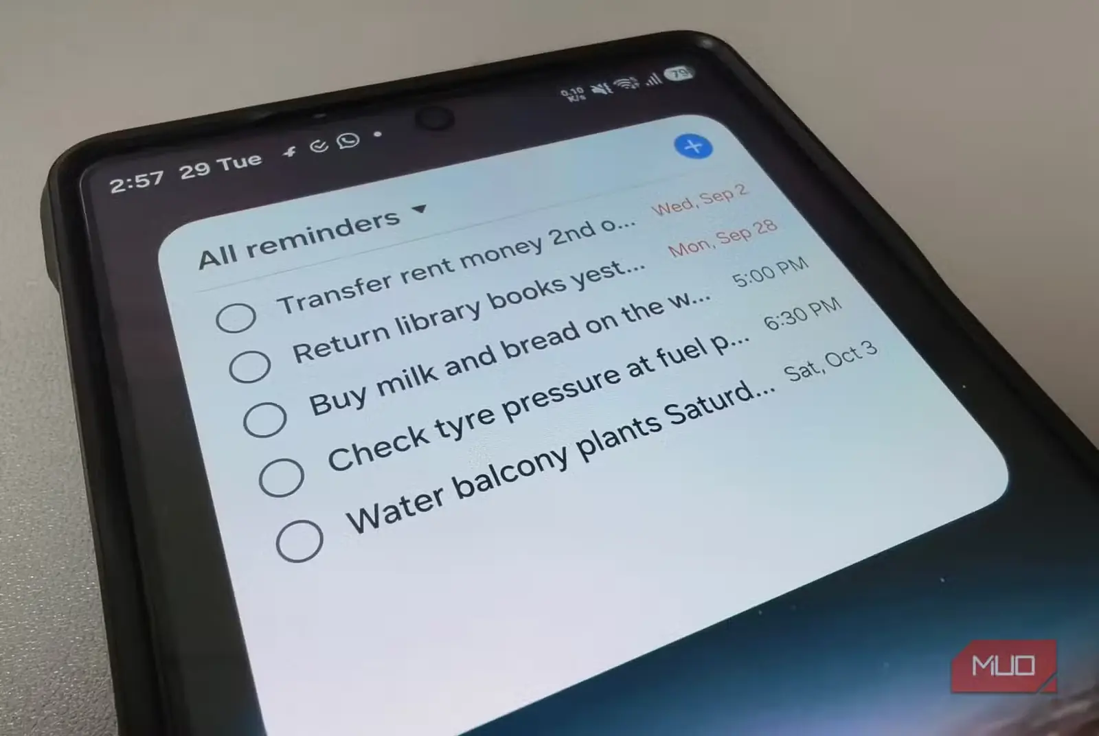 ابزارک Samsung Reminder با سیاهه کارهای روزانه