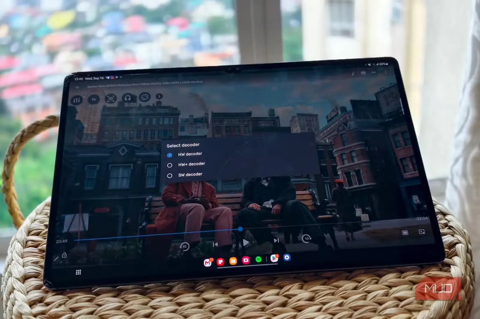 گزینههای رمزگشای MX Player روی Samsung Galaxy Tab S8 Ultra