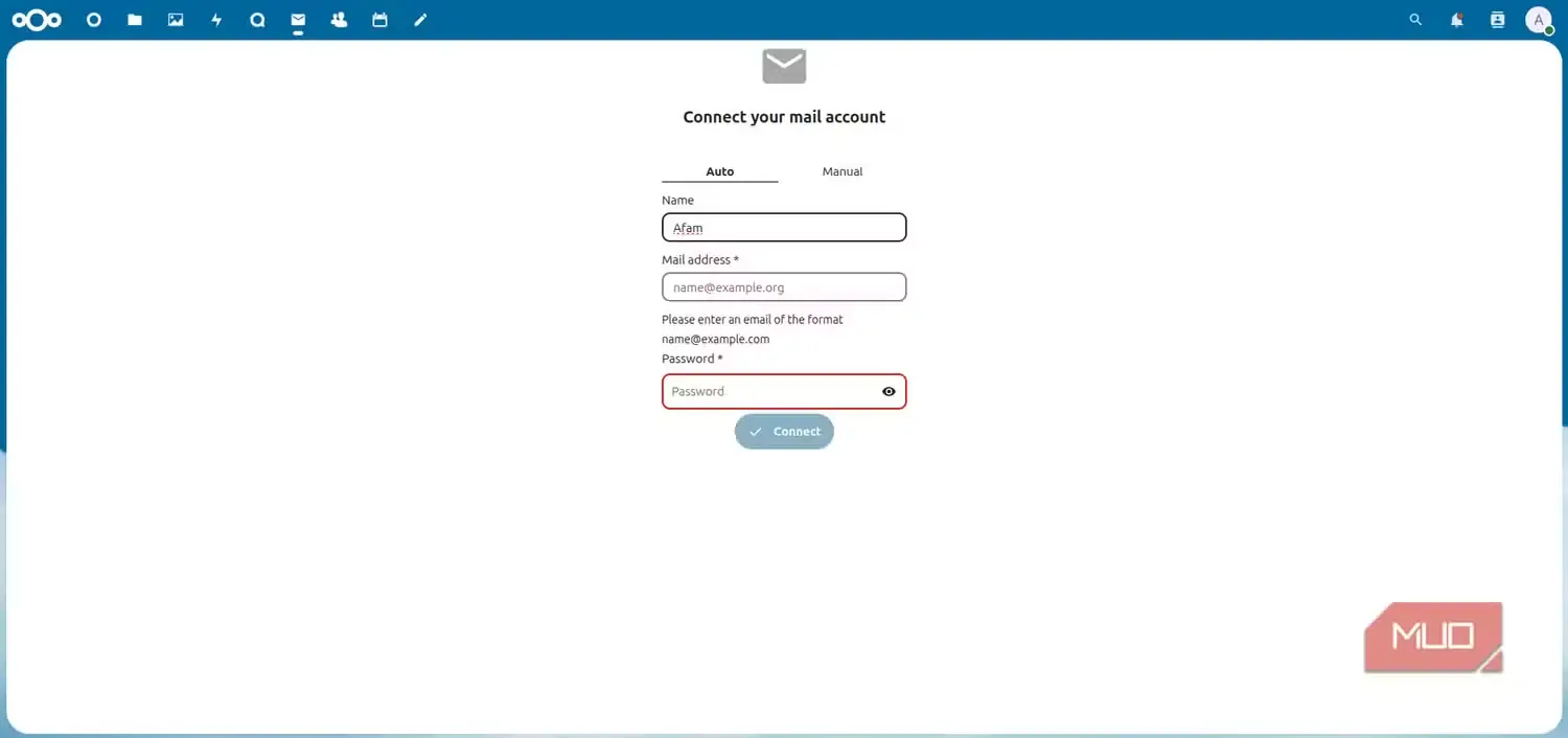 برقراری اتصال به بخش ایمیل در Nextcloud