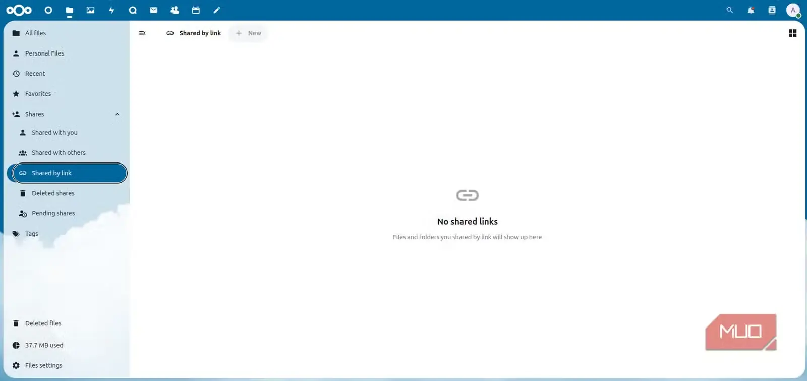 اشتراکگذاری فایلها در Nextcloud