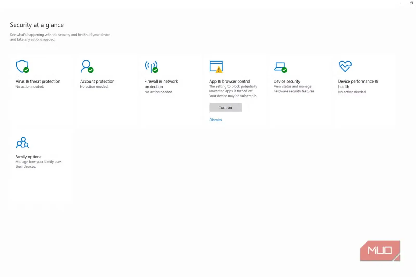 نمای کلی امنیت رایانهٔ Windows