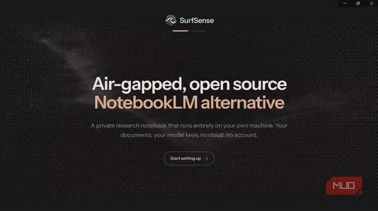 صفحهٔ خوشامدگویی SurfSense