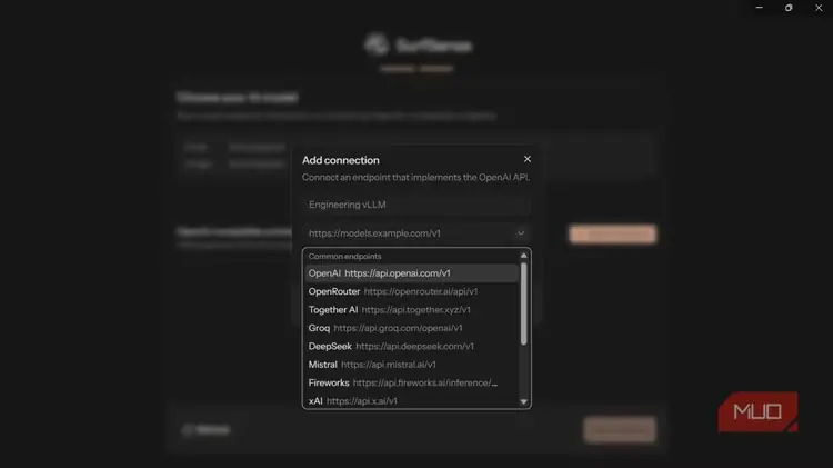 فهرست ارائهدهندگان رابط برنامهنویسی پشتیبانیشده در SurfSense