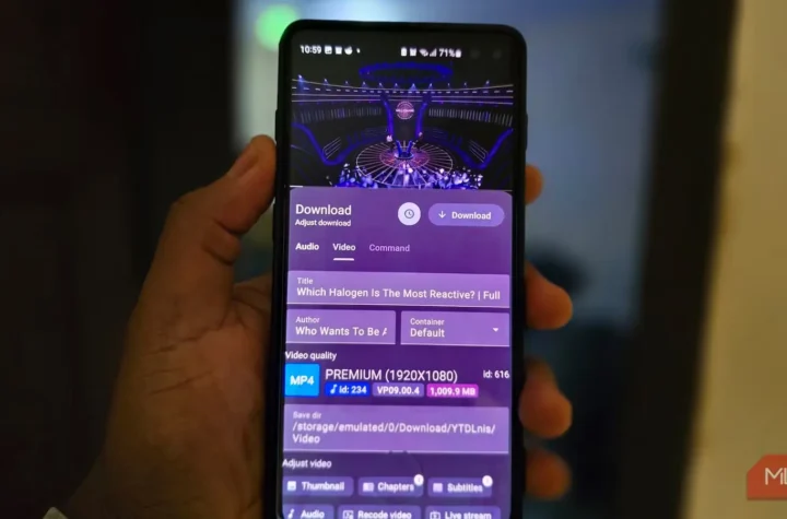 گمان می‌کردم yt-dlp به پایانه نیاز دارد، تا اینکه این برنامهٔ Android را آزمودم