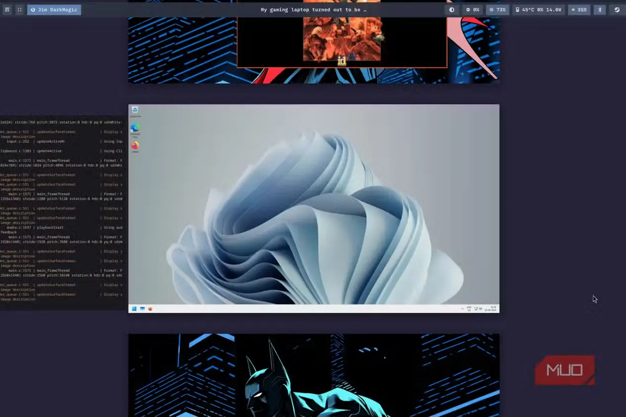 استفاده از ماشین مجازی Windows در محیط Niri