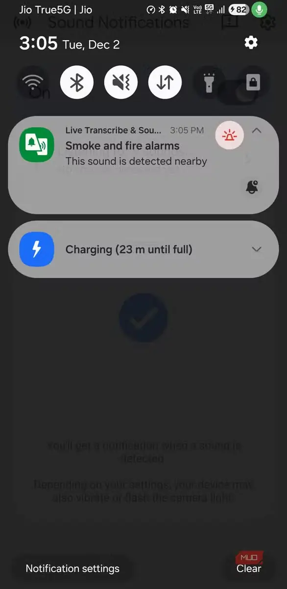 اعلان صوتی در گوشی Android