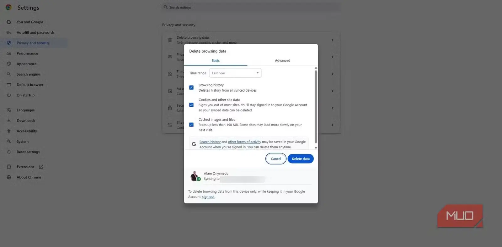 نمایش دادههای مرورگر در Google Chrome
