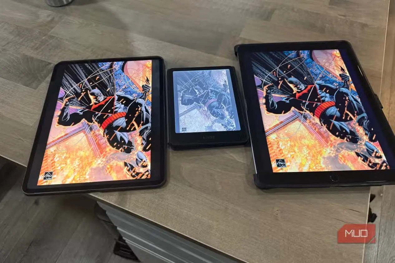 نمایش صفحه کمیک روی iPad Pro 13، Kindle Colorsoft و iPad Pro 12.9