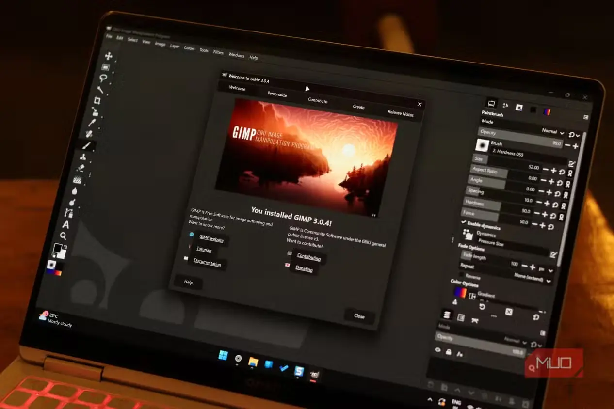 اجرای GIMP 3 روی Windows 11 با وصله PhotoGIMP