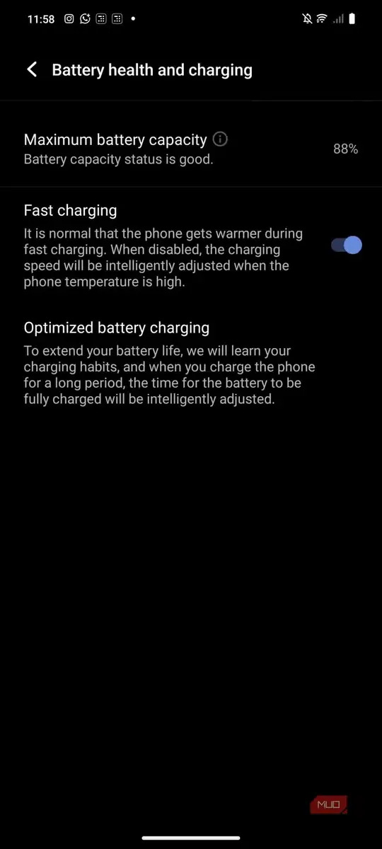 نمایش درصد سلامت باتری در vivo X100