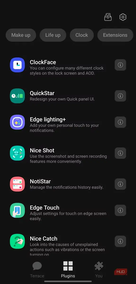 فهرست افزونههای Good Lock با نمایش QuickStar