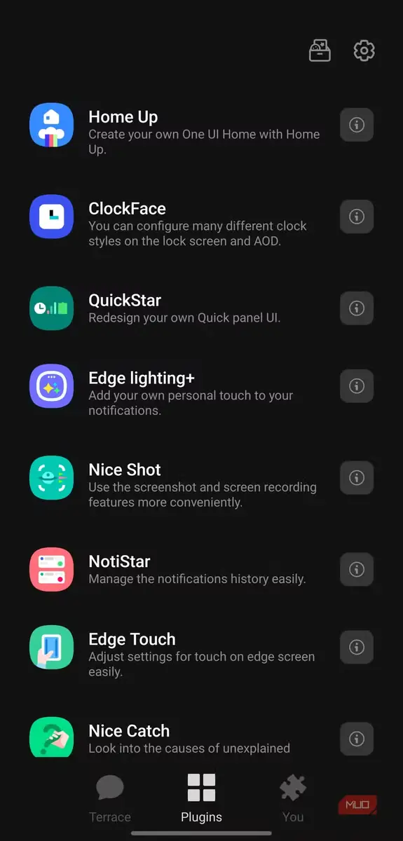 فهرست افزونههای Good Lock همراه با ClockFace