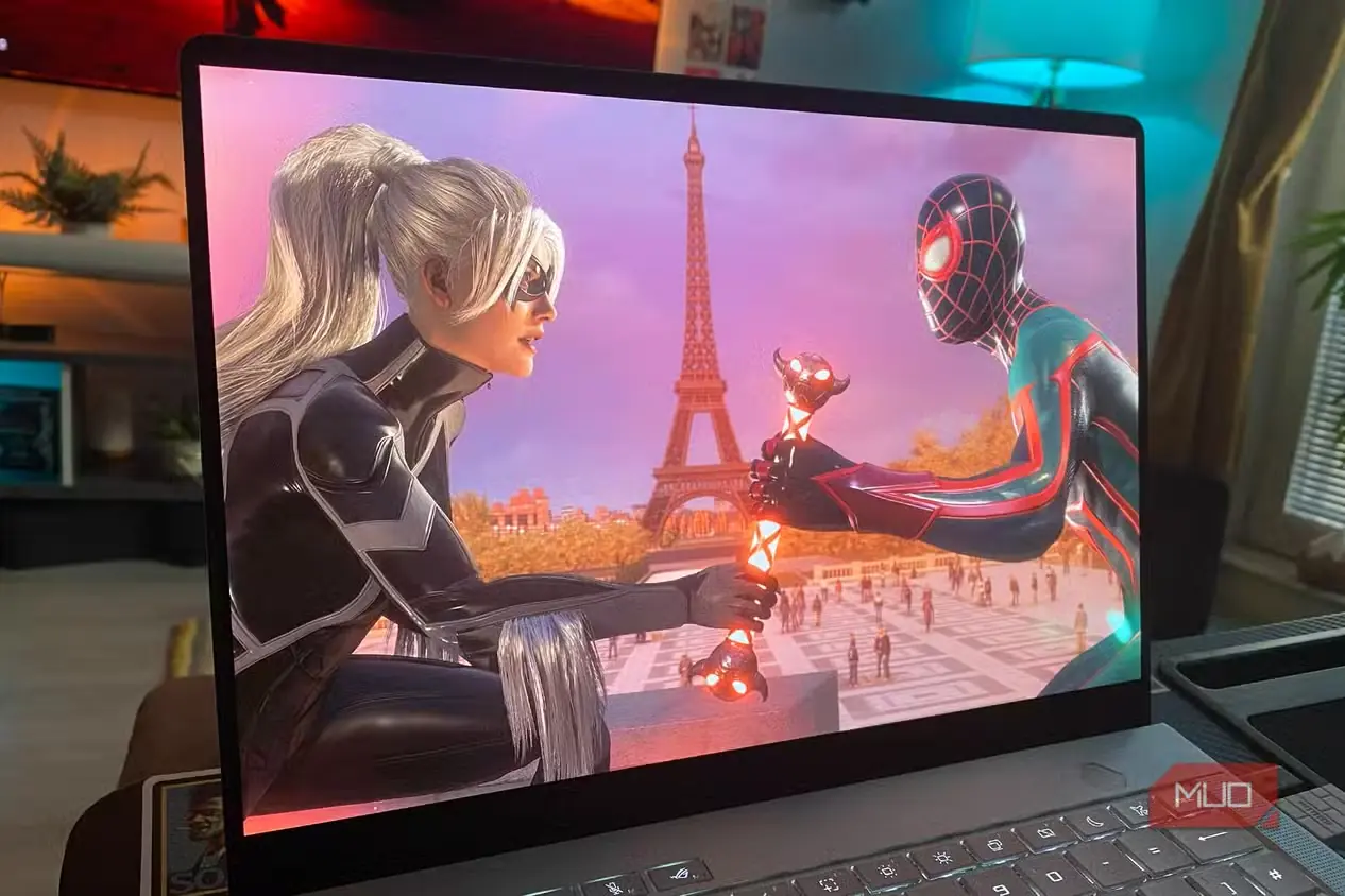 اجرای بازی مرد عنکبوتی مارول 2 روی لپتاپ گیمینگ Asus ROG G14 (2025)