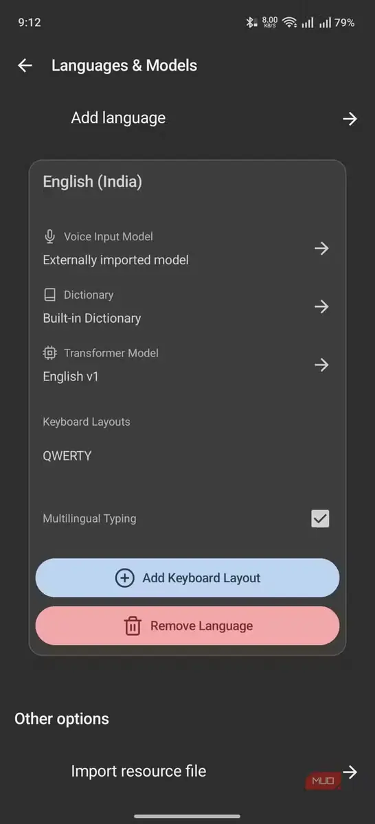 گزینههای تایپ صوتی آفلاین در FUTO Keyboard