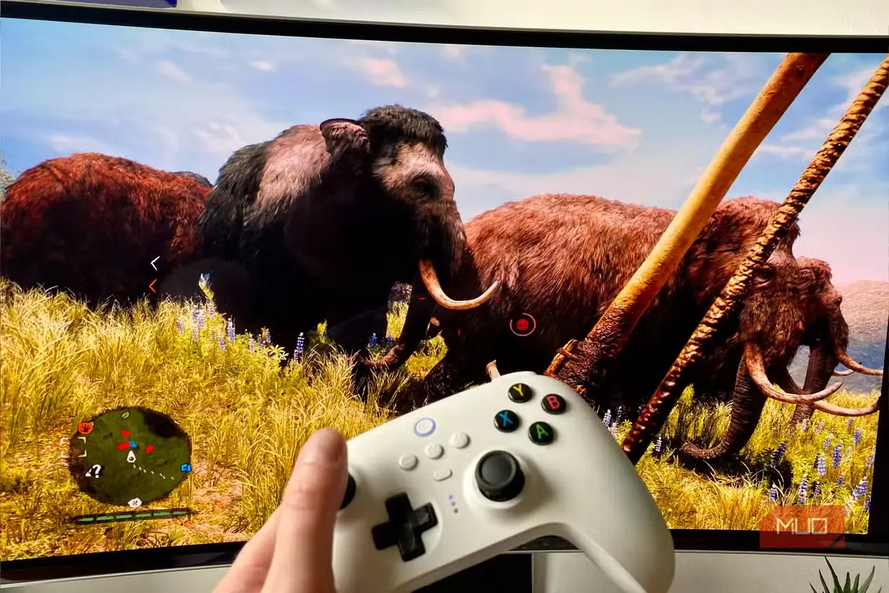 بازی Far Cry Primal روی نمایشگر گیمینگ Samsung Odyssey OLED G9