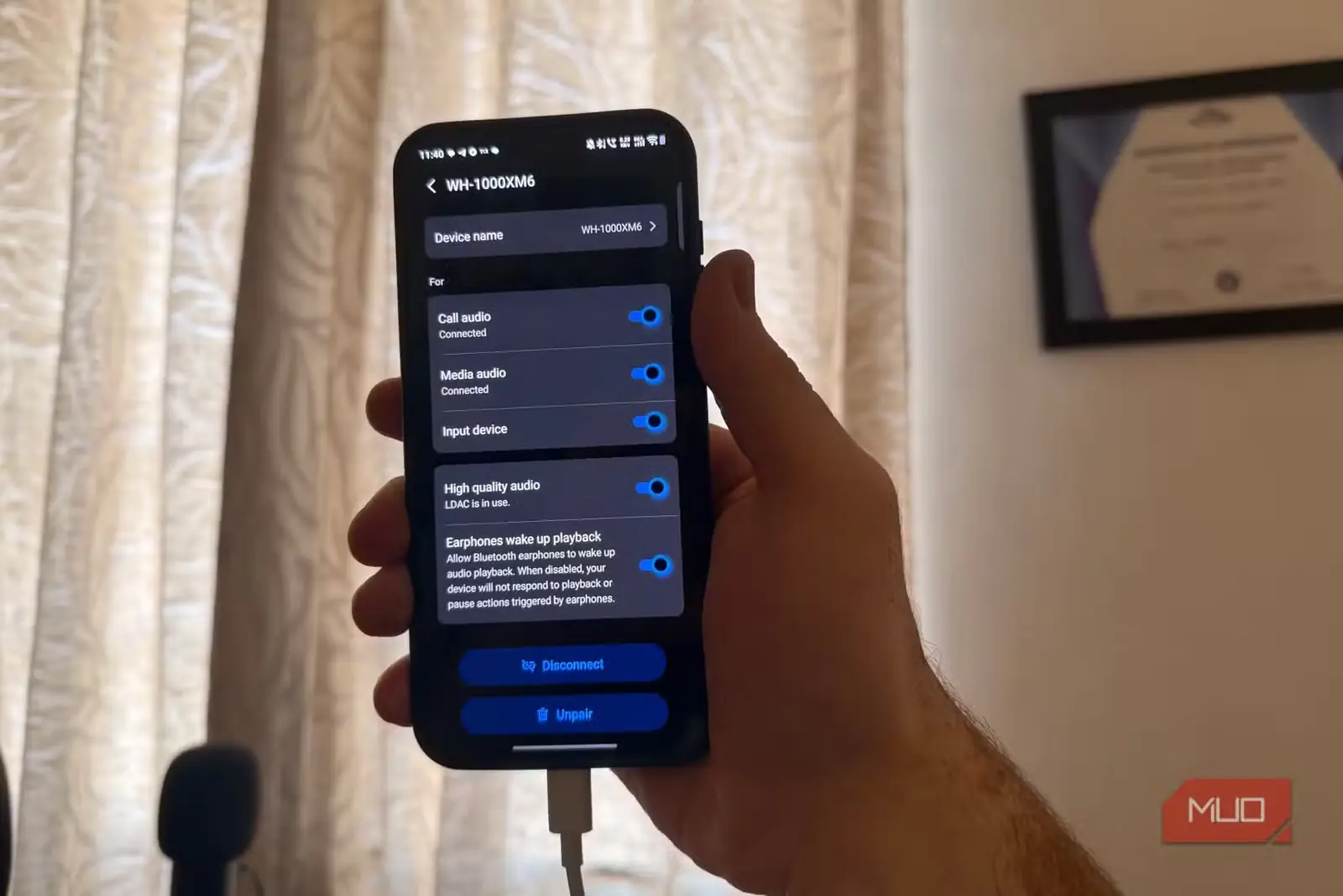 کُدکهای Sony XM6 در اندروید
