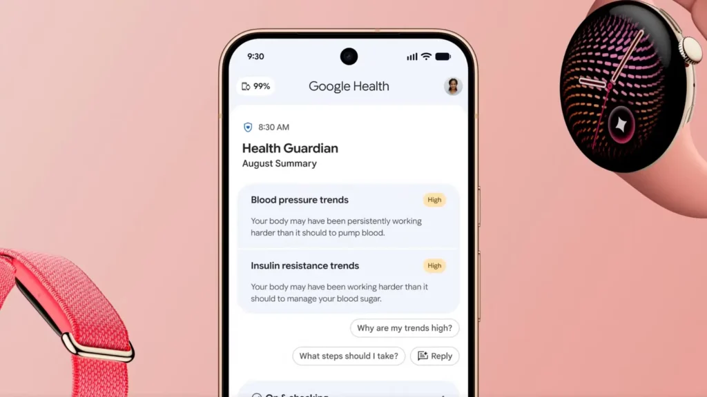 نمای چهار قابلیت تازه Pixel Watch برای شناسایی زودهنگام تغییرات سلامتی