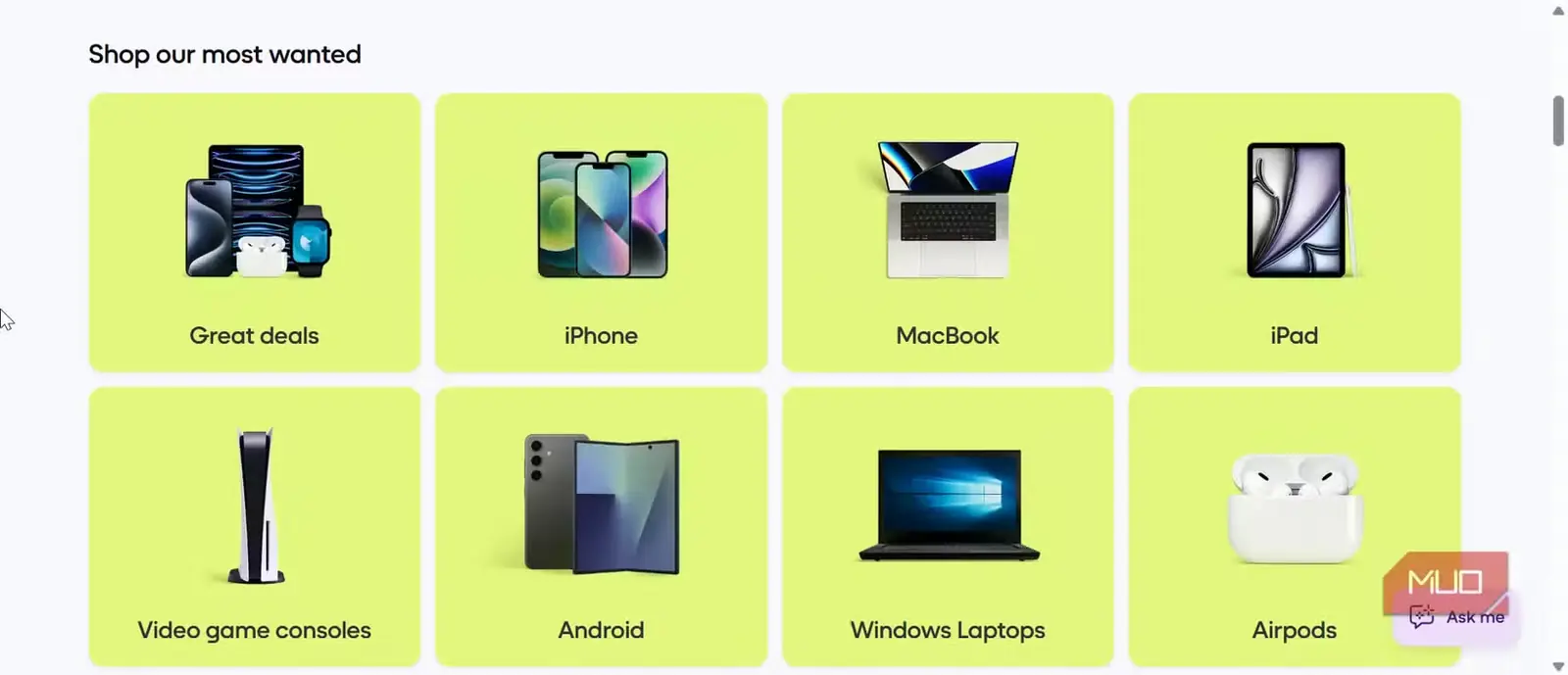 کالاهای عرضهشده در Back Market