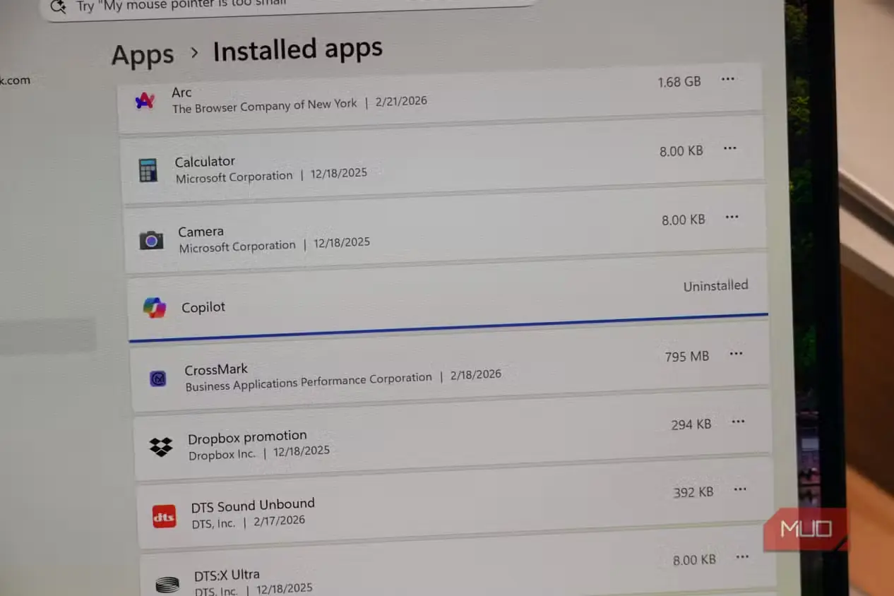 حذف Copilot از لپتاپ مجهز به Windows 11