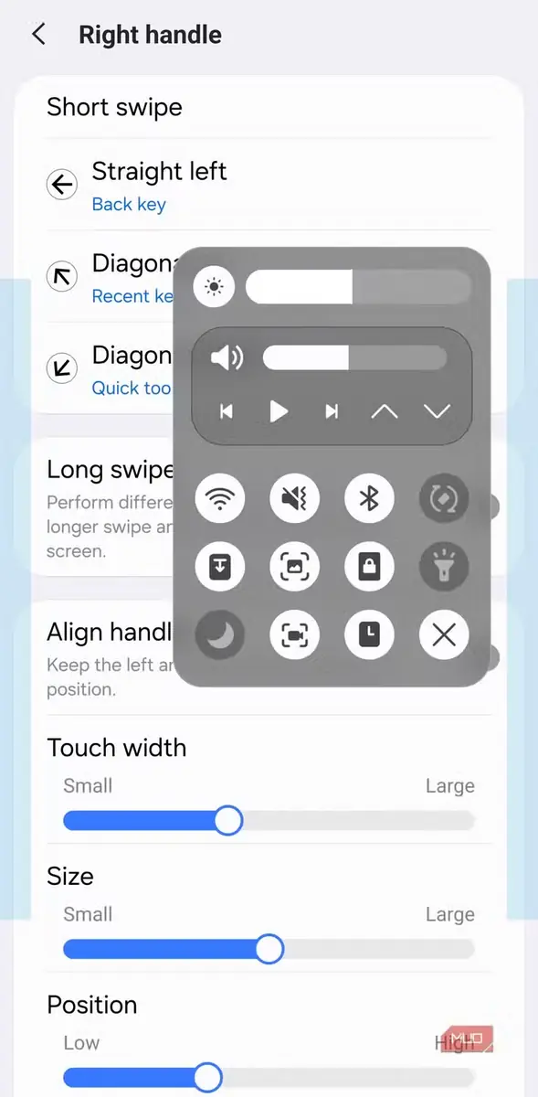 پنل ابزارهای سریع در One Hand Operation+