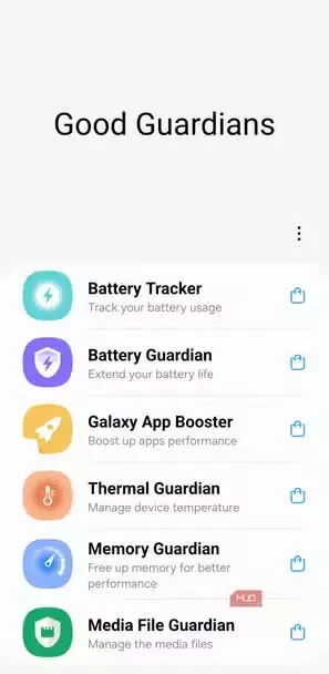 صفحهٔ اصلی برنامهٔ Good Guardians