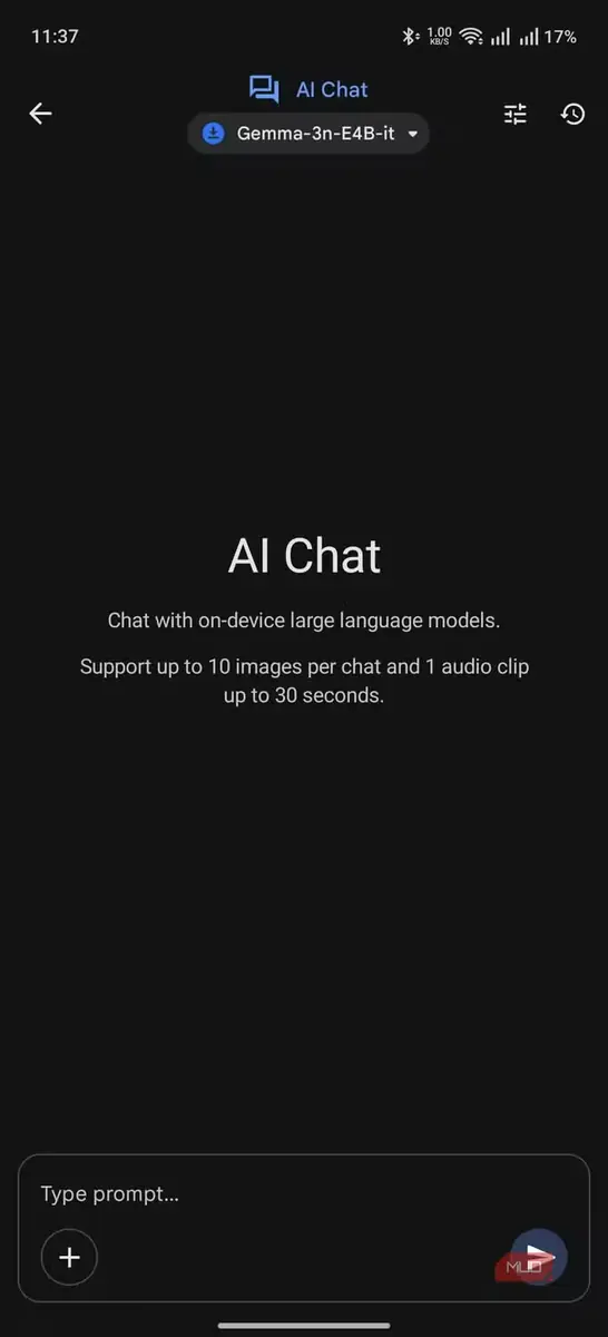 نمای کلی گفتوگوی هوش مصنوعی در گالری Edge