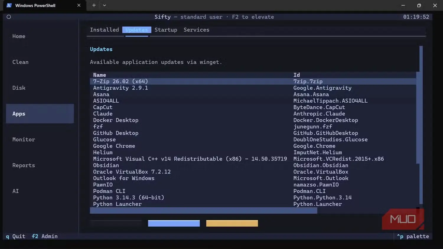 نمایش بهروزرسانیهای نرمافزاری موجود در Windows PowerShell