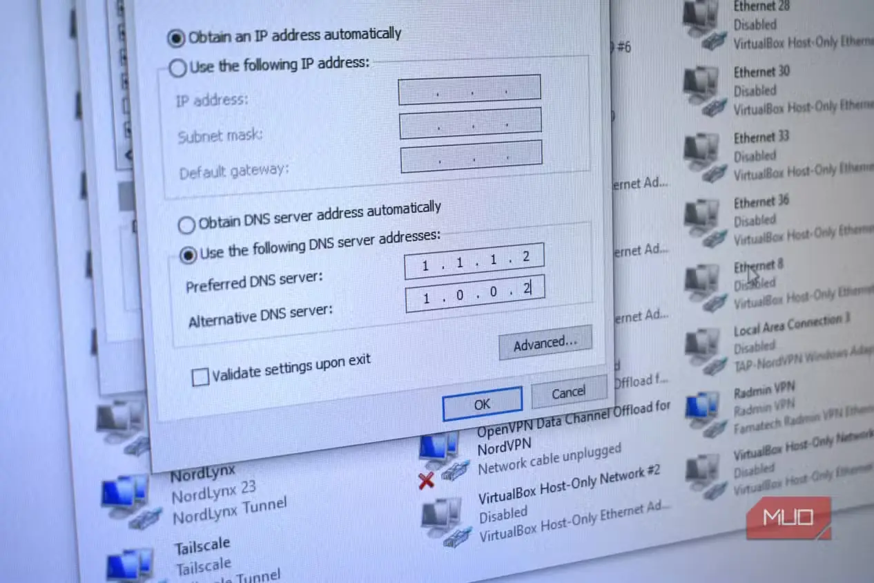 تنظیم DNS محافظت در برابر بدافزار Cloudflare در ویندوز