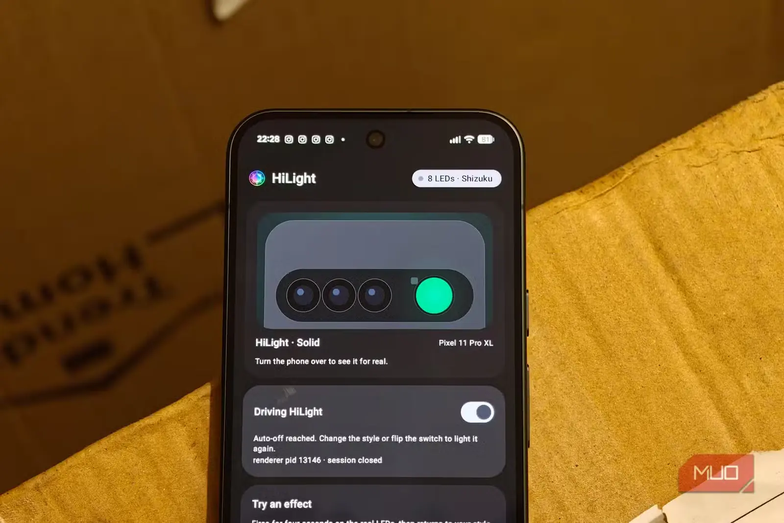 نمای برنامهٔ hilight studio روی گوشی Pixel 11 Pro XL